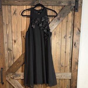 Vero Moda Black Floral Embellished Midi Dress